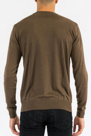 Solid Color Round Neck Sweater