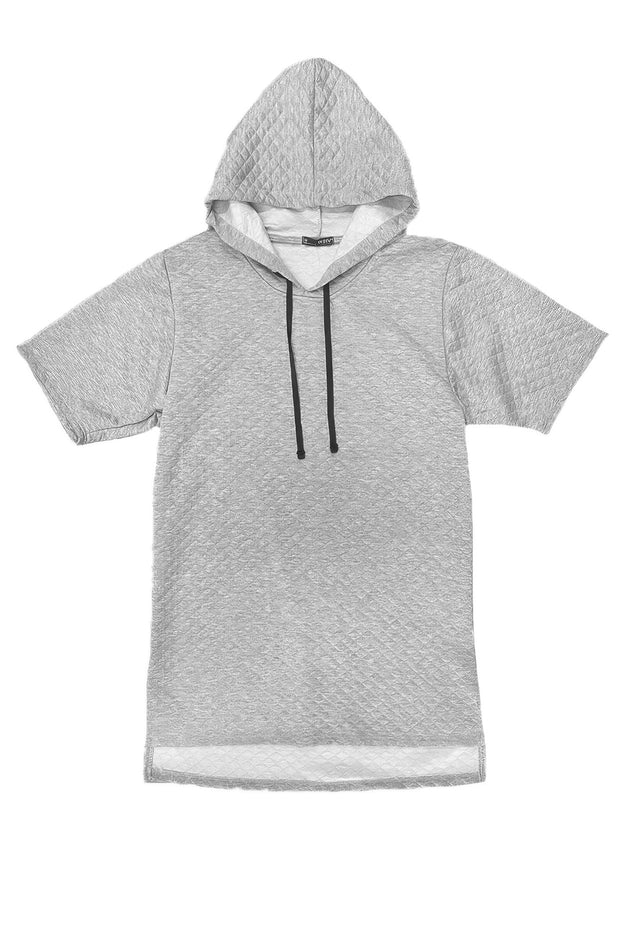 Mens Short Sleeve Hooded Shirt