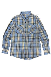 Long Sleeve Flannel Full Plaid Checkered Shirt