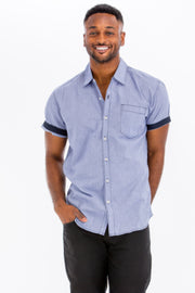 Men's Casual Short Sleeve Solid Shirts