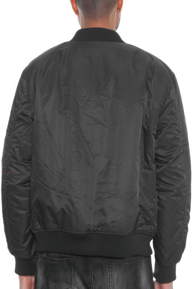 Mens Solid Padded Bomber Jacket