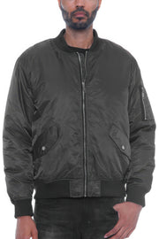 Mens Solid Padded Bomber Jacket