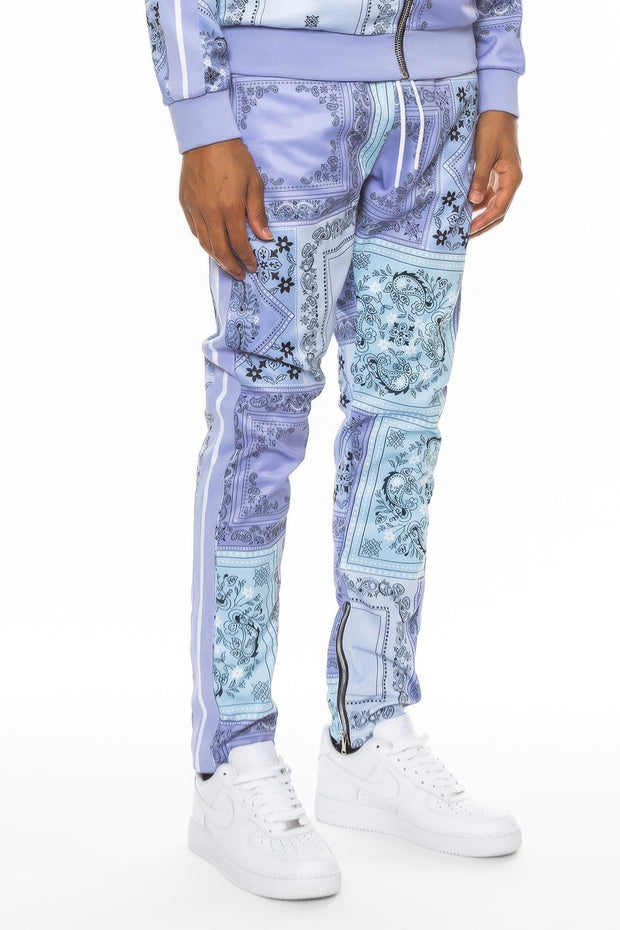 Paisley Bandana Print Track Pants