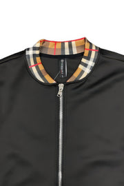 Checkered Plaid Zip Light Track Jacket