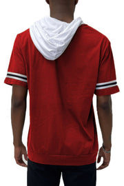 Mens Short Sleeve Hooded Tshirt