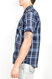 Men's Casual Short Sleeve Plaid Shirts