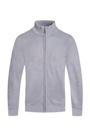 Mens Solid Full Zip Sweater