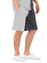 Mens Diamond Two Tone Print Shorts