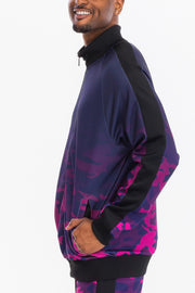 Mens Camo Ombre Track Jacket