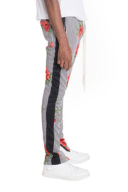 Flower Stripes Track Pants