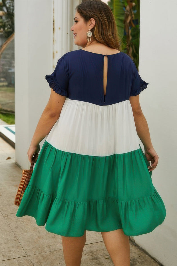 Color Block Splicing Dresses