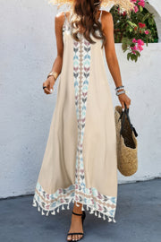 Random Printed Spaghetti Strap Sleeveless Dress