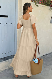 Cross V Cross Knot Pockets A Line Dress