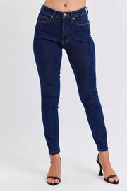 Judy Blue Full Size Midi Rise Tummy Control Classic Skinny Jeans Plus Size