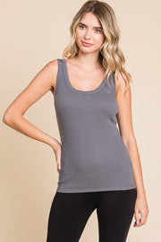 Culture Code Full Size Ribbed Scoop Neck Tank