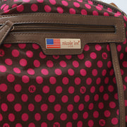 Nicole Lee USA Side Braided Tassel Inlaid Rhinestone Embroidery Hobo Bag