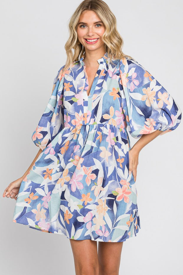 GeeGee Floral Print Mini Dress - Spicy and Sexy