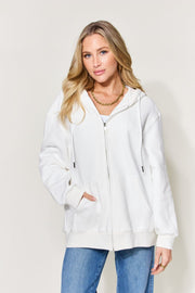 Simply Love Full Size Easter Bunny Graphic Zip-Up Hoodie with Pockets