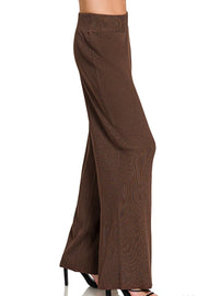 Zenana Viscose Ribbed Sweater Pants