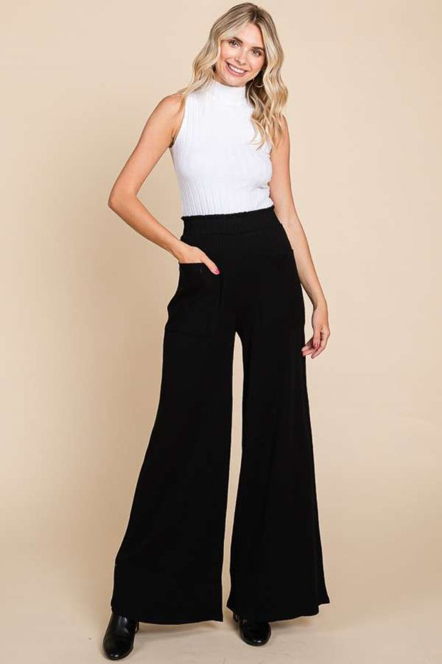 Culture Code Full Size High Waist Wide Leg Pants - Spicy and Sexy