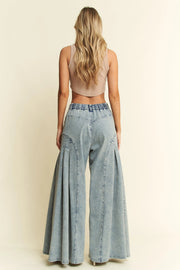 Jade By Jane High-Waist Pleated Wide Leg Jeans