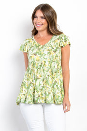 Be Stage Floral Ruffled Babydoll Top