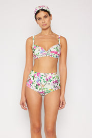 Marina West Swim Take A Dip Floral Twist High-Rise Bikini Set