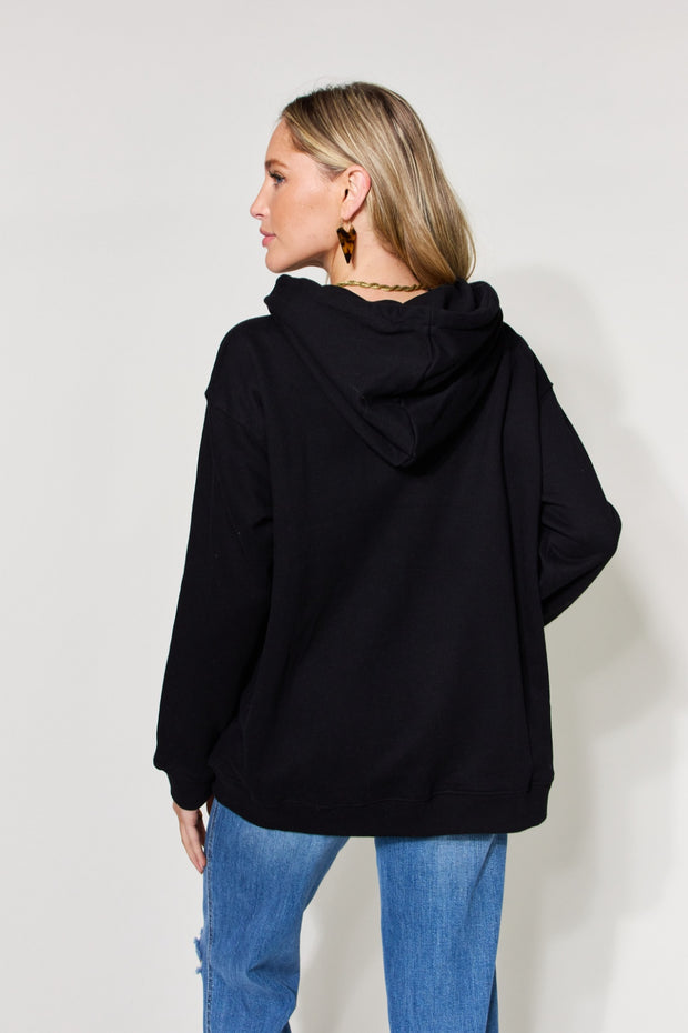 Simply Love Full Size MAMA Graphic Drawstring Long Sleeve Hoodie