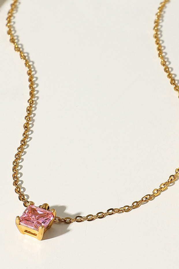 Rhinestone Pendant Gold-Plated Necklace - Spicy and Sexy