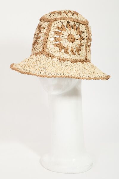 Fame Contrast Geometric Wide Brim Hat - Spicy and Sexy