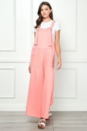 Veveret Wide Strap French Terry Overalls