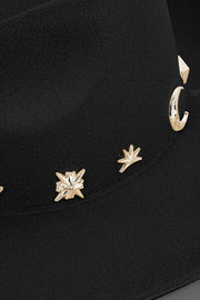 Fame Studded Sun Moon Star Fedora Hat