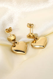 14K Gold Plated Double Heart Stud Earrings - Spicy and Sexy