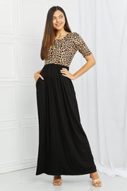 Celeste Essential Full Size Maxi Dress in Leopard