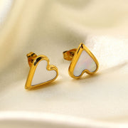 Shell Heart Stud Earrings - Spicy and Sexy