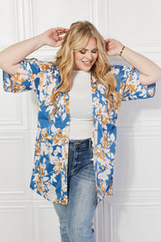 Justin Taylor Time To Grow Floral Kimono in Chambray