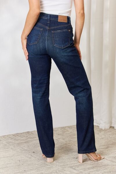 Judy Blue Full Size Button-Fly Straight Jeans