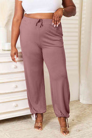 Basic Bae Full Size Soft Rayon Drawstring Waist Pants with Pockets - Spicy and Sexy