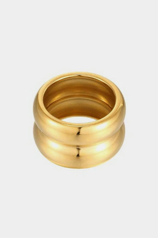 Gold Double Ridge Ring - Spicy and Sexy
