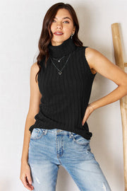Basic Bae Full Size Ribbed Turtleneck Tank - Spicy and Sexy