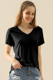 Ninexis Full Size V-Neck Short Sleeve T-Shirt - Spicy and Sexy