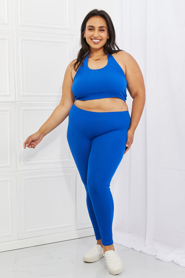 Capella On The Daily Full Size Halter Crop Top and Leggings Set