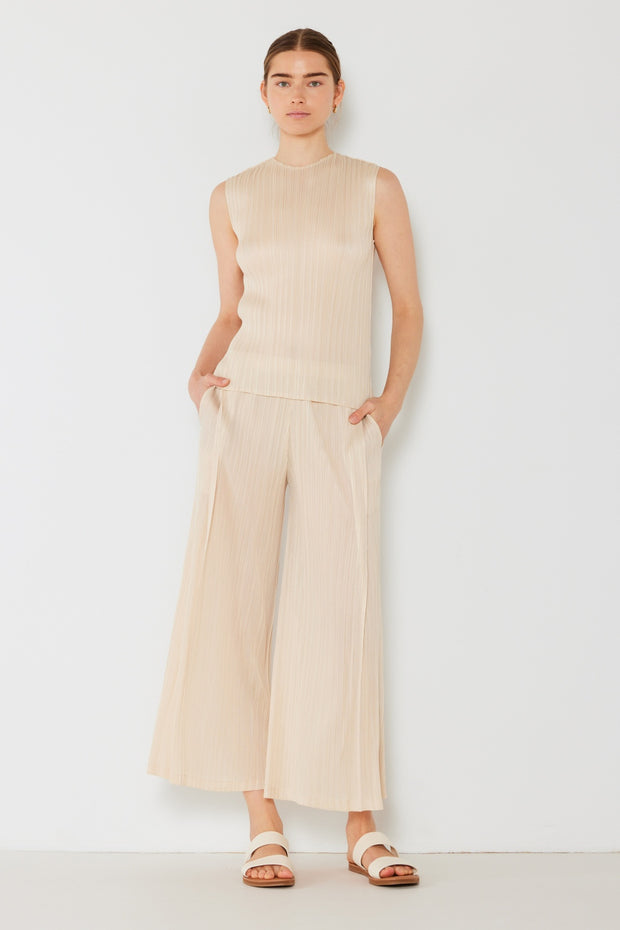 Marina West Swim Pleated Wide-Leg Pants with Side Pleat Detail