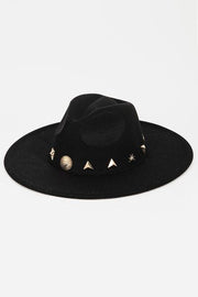 Fame Studded Sun Moon Star Fedora Hat