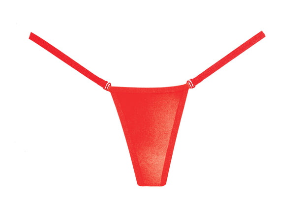 T Back G-String Wetlook Red Underwear For Women - Spicy and Sexy