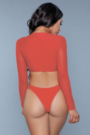 Red High Cut Cheeky Bikini Bottoms Two Piece Swimwear - Spicy and Sexy