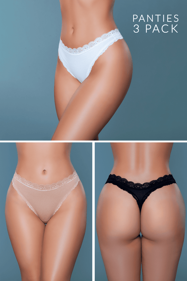 2202 Mandy Thong 3 Pack - Spicy and Sexy