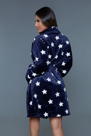 2259 Kaylee Robe Navy White - Spicy and Sexy
