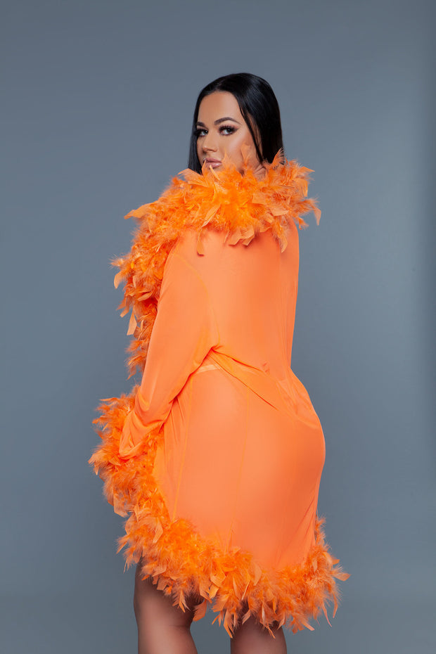 BW834SNOR Lux Robe Neon Orange - Spicy and Sexy