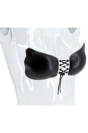 BWXW034BK Silicone Tie Up Bra - Black - Spicy and Sexy